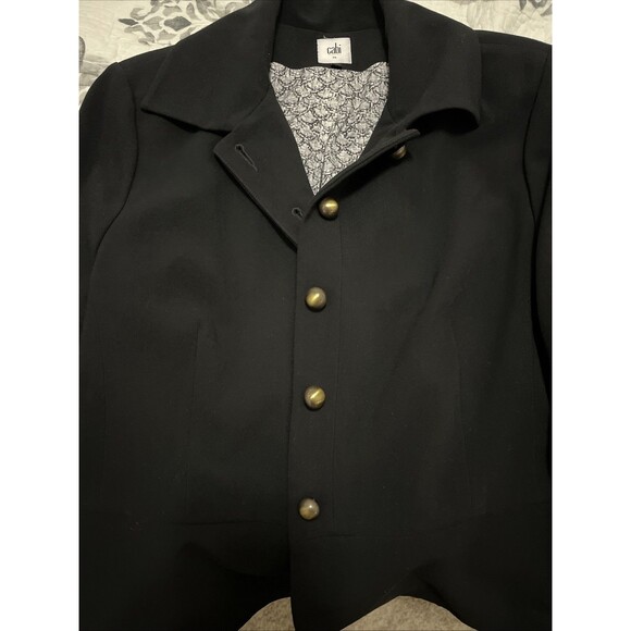 Cabi Women’s 14 Abbott Cropped Jacket Ponte Knit Metal Buttons Black 3027 - Picture 4 of 4
